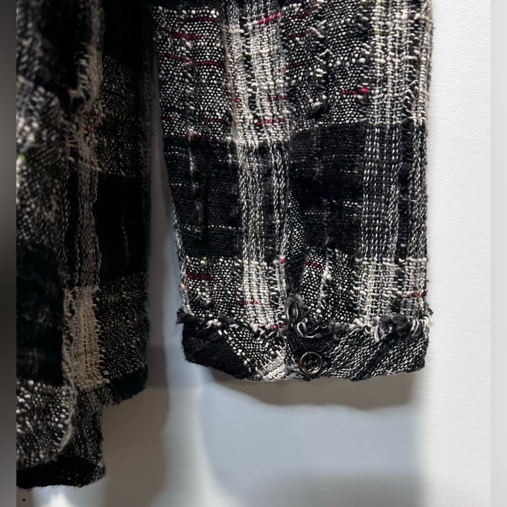 Free People Walk in the Park Plaid Cowl Neck Tunic Top Size S Farmhouse Boho - Picture 8 of 10